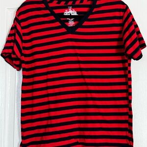 Lost Striped Tee with Logo